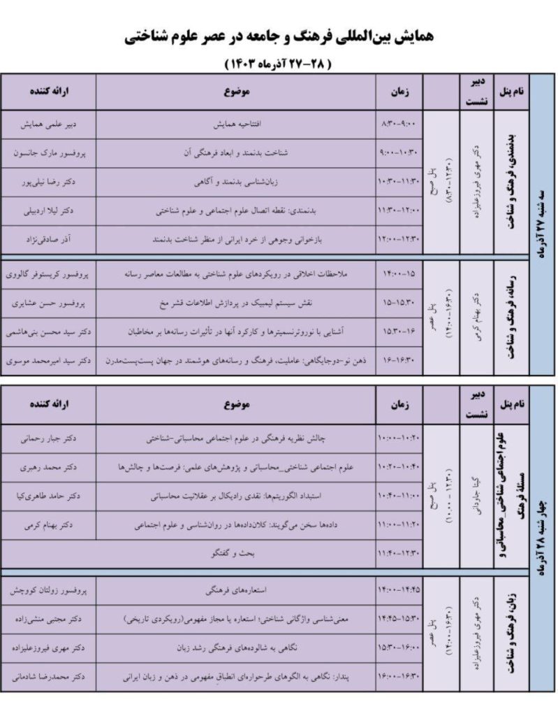 همایش بین المللی فرهنگ - پایگاه اطلاع رسانی آژنگ